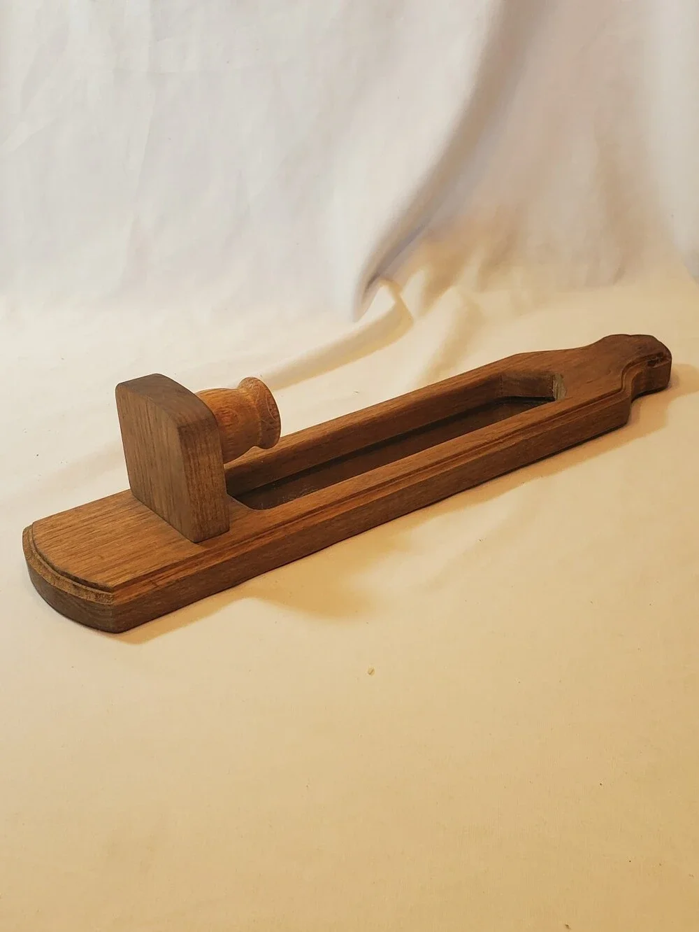 Home Interiors Homco Vtg Wood Wall Mirror Sconce Candle Holder in Natural Brown